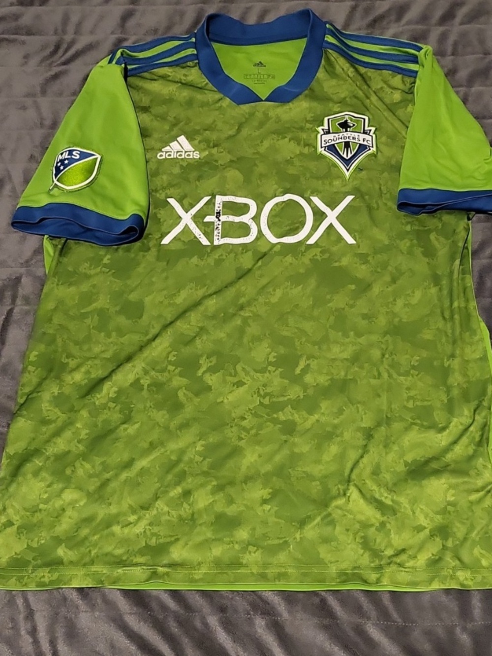 Adidas Seattle Sounders FC MLS Jersey Men’s Large Green Xbox Sponsor